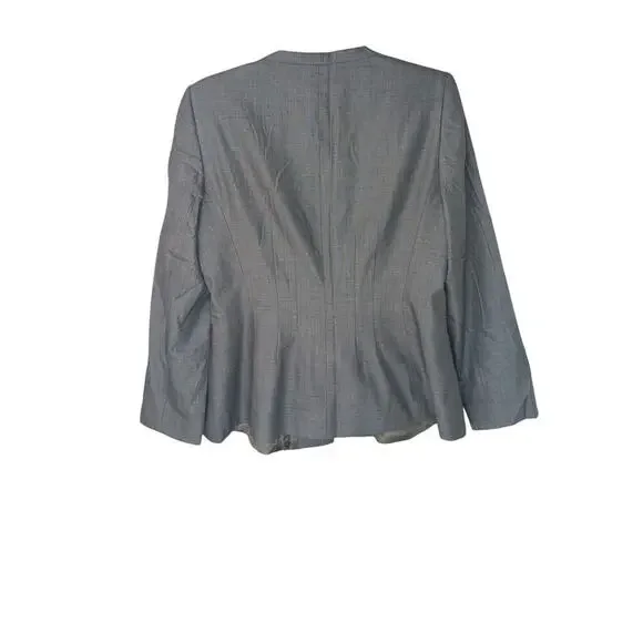 Giorgio Armani Gray Wool Silk Blend Jacket Blazer Size 46 (US 12) Made in Italy - Picture 3 of 16
